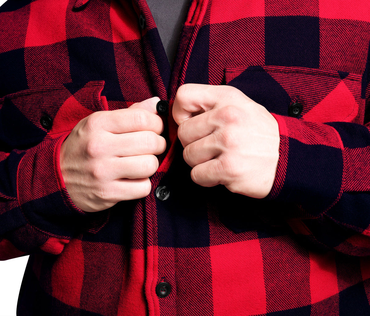 Rothco Buffalo Plaid Quilted Lined Jacket - Red