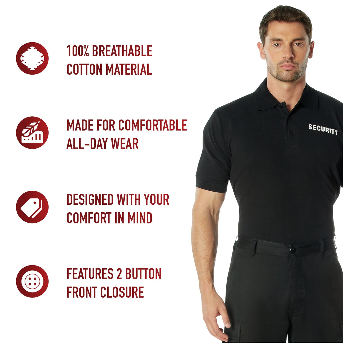 Rothco Printed Security Polo Shirt
