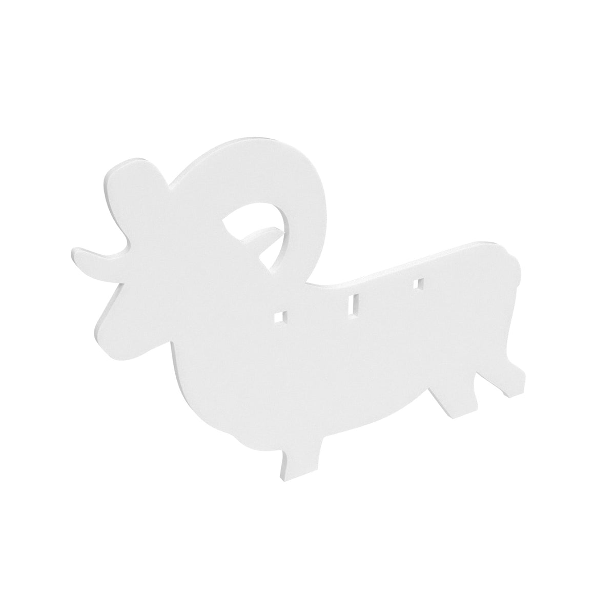 B/c Ar500 3/8" Silhouette Ram Wht