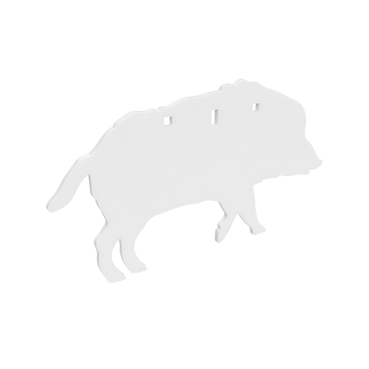 B/c Ar500 3/8" Silhouette Boar Wht