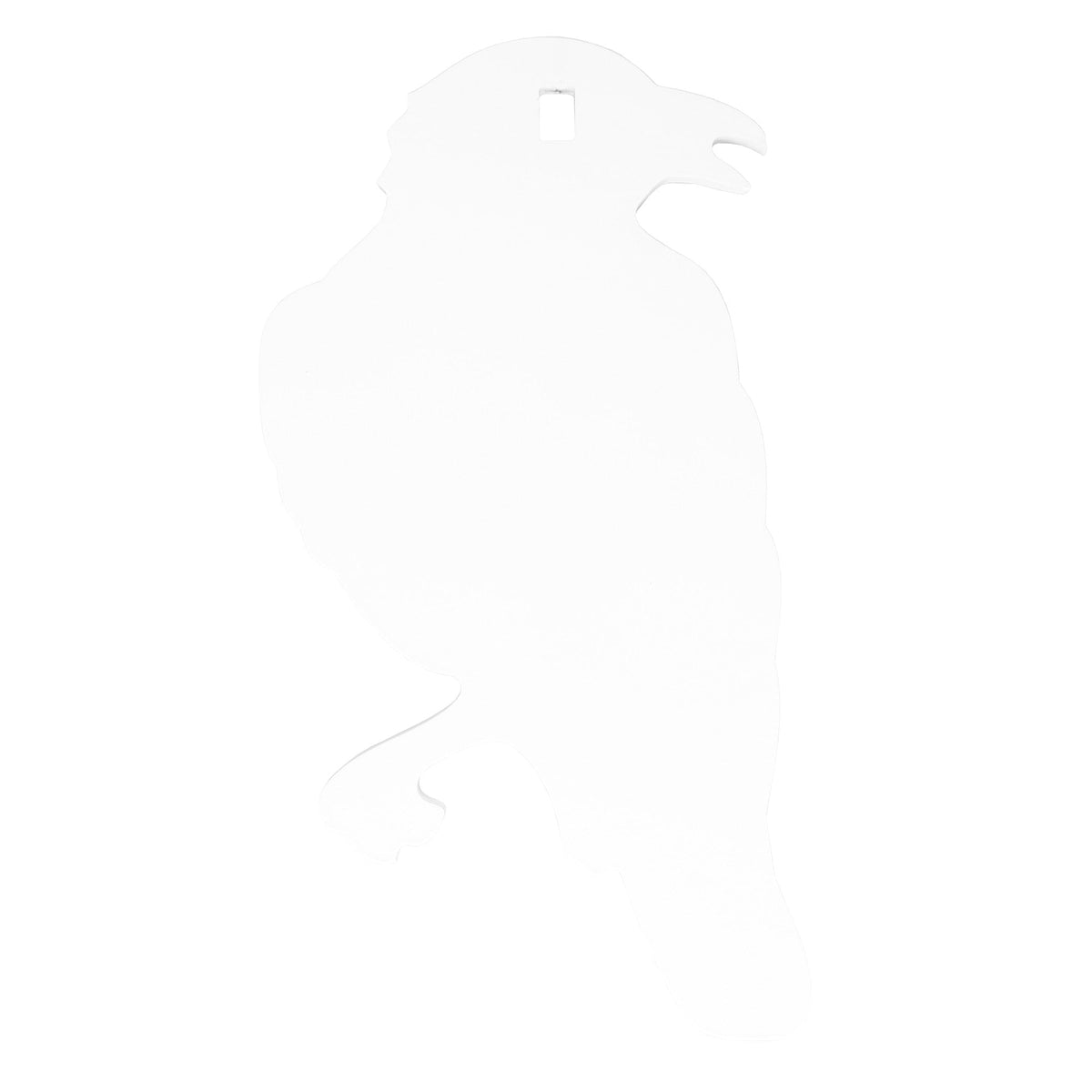 B/c Ar500 3/8" Silhouette Crow Wht