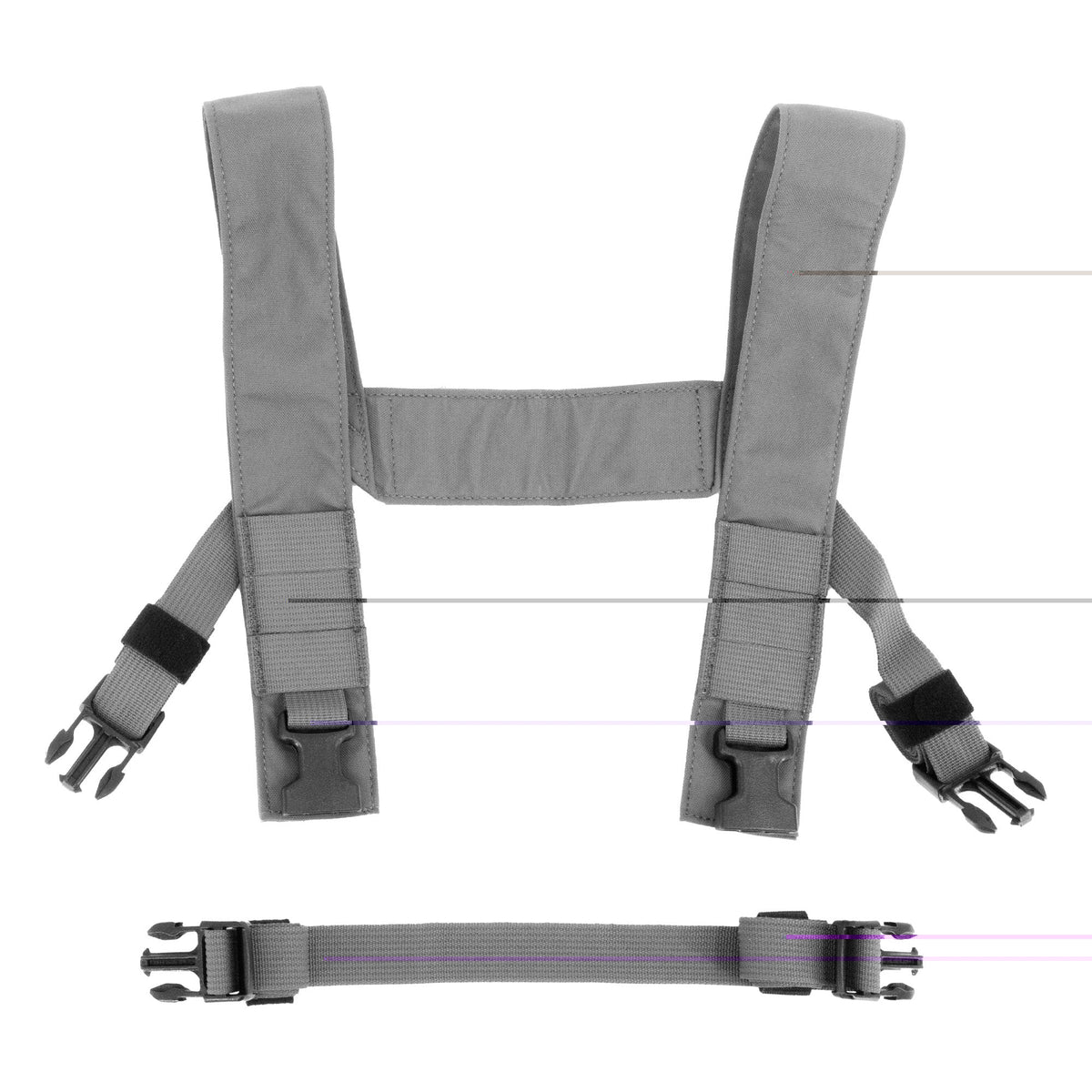 Hsp H-harness Rplcmnt Kt W/ws Gry